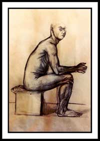 Male nude seated