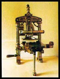 albion press - antique printing press